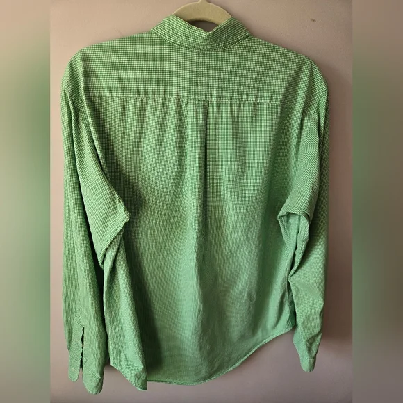 Polo Ralph Lauren Green Gingham Button Down Shirt - Classic Fit - Men's Medium - Picture 6 of 10